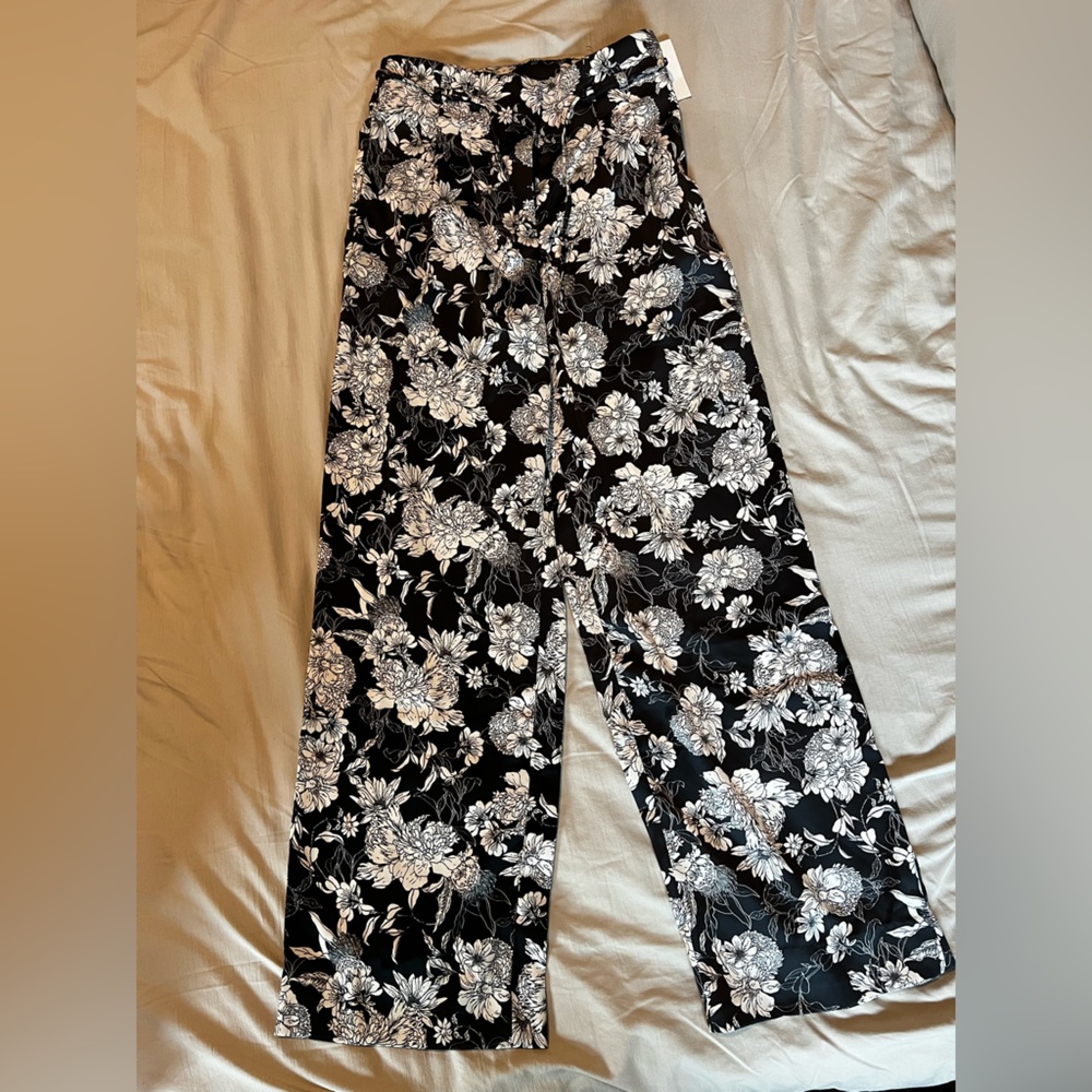 Satin wide leg pants